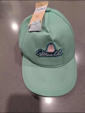 Pusheen Mint Green 'Breathe' Embroidered Baseball Cap